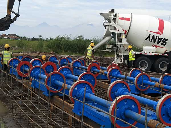 Nom du projet: Ligne de production de pieux en béton en Indonésie